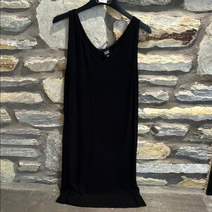 Eileen Fisher Elegant Black Midi Dress